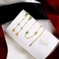 Birthstone August Peridot 925 Sterling Silver Gold Plated Vintage Geometric Drop Square-Shaped Bracelet 5
