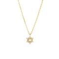 Birthstone October Opal 925 Sterling Silver Gold Plated Retro Natural 2 Star Necklace 1