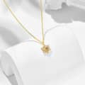 Birthstone October Opal 925 Sterling Silver Gold Plated Retro Natural 2 Star Necklace 4