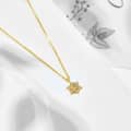 Birthstone October Opal 925 Sterling Silver Gold Plated Retro Natural 2 Star Necklace 5