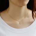 Birthstone October Opal 925 Sterling Silver Gold Plated Vintage Stripes Hollow GTC Certified Necklace 2
