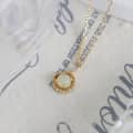 Birthstone October Opal 925 Sterling Silver Gold Plated Vintage Stripes Hollow GTC Certified Necklace 5
