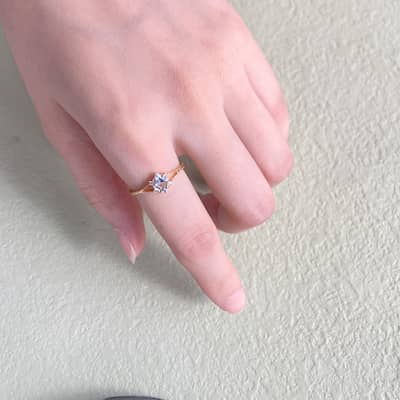 Birthstone November Topaz 925 Sterling Silver Gold Plated Cz Zircon Geometric Rhombus Ring detail 5