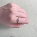 Birthstone November Topaz 925 Sterling Silver Gold Plated Cz Zircon Geometric Rhombus Ring 6