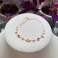 Birthstone November Topaz 925 Sterling Silver Gold Plated CZ Zircon Vintage GTC Certified Colourful Rainbow Bracelet 2