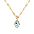 Birthstone November Topaz 925 Sterling Silver Gold Plated Geometric Rhombus Necklace 1