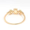 Birthstone October Opal 925 Sterling Silver Gold Plated Cz Zircon Ring 3
