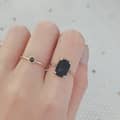 Agate 925 Sterling Silver Gold Plated Geometric Square Ring 3