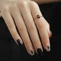Agate 925 Sterling Silver Gold Plated Flower Star Crystal Ring 2