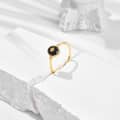 Agate 925 Sterling Silver Gold Plated Flower Star Crystal Ring 4