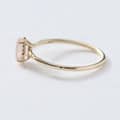 Rose Quartz 925 Sterling Silver Gold Plated Geometric Drop Ring 5