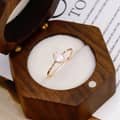 Rose Quartz 925 Sterling Silver Gold Plated Geometric Drop Ring 6