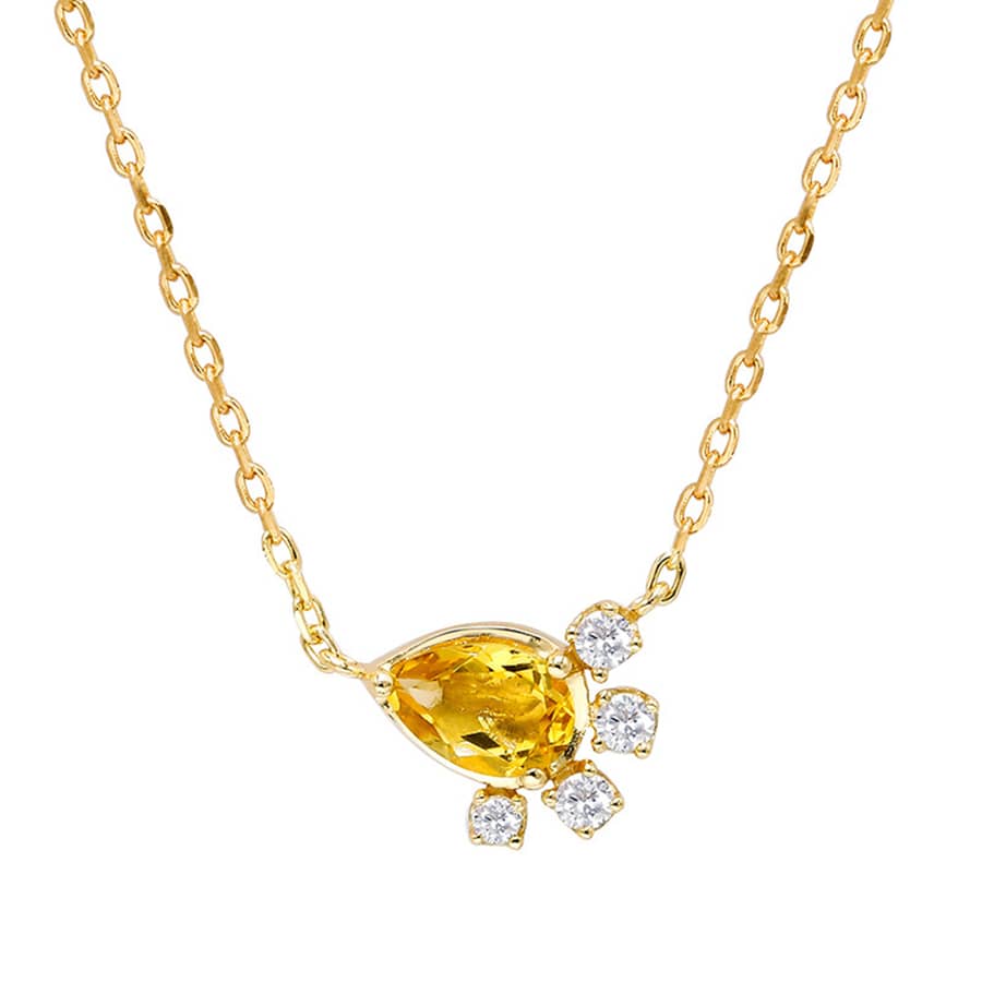 Vintage Style GTC Certified 925 Sterling Silver Gold Plated Flower Pendant Necklace - main