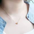 Vintage Style GTC Certified 925 Sterling Silver Gold Plated Flower Pendant Necklace 3