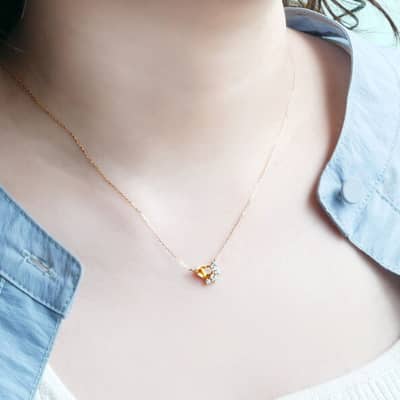 Vintage Style GTC Certified 925 Sterling Silver Gold Plated Flower Pendant Necklace detail 5