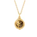 Tea-Coloured Citrine 925 Sterling Silver Gold Plated Cute Cat Necklace 1