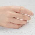 Citrine 925 Sterling Silver Gold Plated Cz Zircon Ring 6