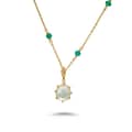 Birthstone December Tanzanite 925 Sterling Silver Gold Plated Geometric Rhombic Necklace 1