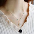 Birthstone December Tanzanite 925 Sterling Silver Gold Plated Geometric Rhombic Necklace 3