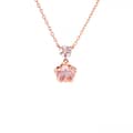 Rose Quartz 925 Sterling Silver Gold Plated Cz Zircon Star Necklace 1