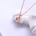 Rose Quartz 925 Sterling Silver Gold Plated Cz Zircon Star Necklace 4