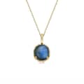 Malachite 925 Sterling Silver Gold Plated Geometric Round Necklace 1