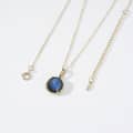 Malachite 925 Sterling Silver Gold Plated Geometric Round Necklace 2