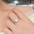 Ametrine 925 Sterling Silver Gold Plated Round Twist Crystal Ring 2