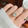 Ametrine 925 Sterling Silver Gold Plated Round Twist Crystal Ring 3