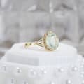Ametrine 925 Sterling Silver Gold Plated Round Twist Crystal Ring 6