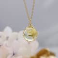 Lemon Quartz Gemstone 925 Sterling Silver Gold Plated Cute Cat Necklace 4