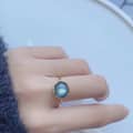 Malachite 925 Sterling Silver Gold Plated Geometric Round Ring 2