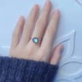 Malachite 925 Sterling Silver Gold Plated Geometric Round Ring 3
