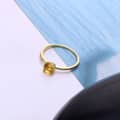 Vintage 925 Sterling Silver Gold Plated Geometric Square Gemstone Ring with GTC Certification 3