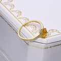 Vintage 925 Sterling Silver Gold Plated Geometric Square Gemstone Ring with GTC Certification 5
