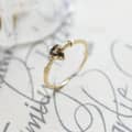 Tea-Coloured Citrine 925 Sterling Silver Gold Plated Geometric Triangle Ring 2