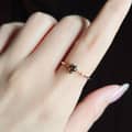 Tea-Coloured Citrine 925 Sterling Silver Gold Plated Geometric Triangle Ring 4