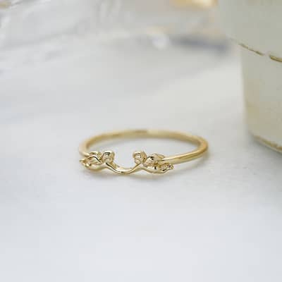 Tea-Coloured Citrine 925 Sterling Silver Gold Plated Geometric Triangle Ring detail 5