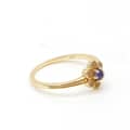 Natural Iolite 925 Sterling Silver Gold Plated Flower Ring 2