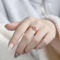 Natural Iolite 925 Sterling Silver Gold Plated Flower Ring 4