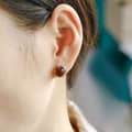 925 Sterling Silver Gold Plated Cute Cat Tea-Coloured Citrine Crystal Earrings 5