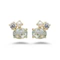 Ametrine 925 Sterling Silver Gold Plated Cz Zircon Earrings 1