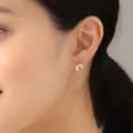 Rock Crystal Gemstone 925 Sterling Silver Gold Plated Geometric Drop Stud Earrings 3