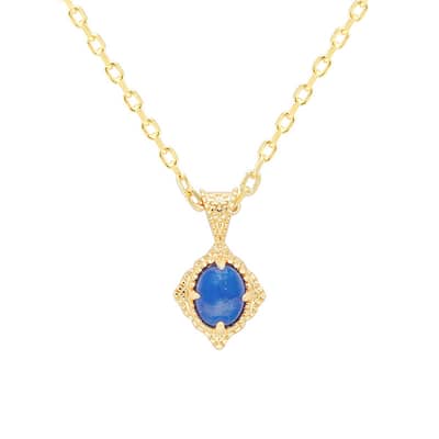 Vintage Style Geometric Shape 925 Sterling Silver Gold Plated Pendant Necklace with Carved Design detail 1