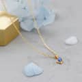 Vintage Style Geometric Shape 925 Sterling Silver Gold Plated Pendant Necklace with Carved Design 2