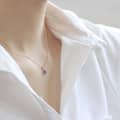 Vintage Style Geometric Shape 925 Sterling Silver Gold Plated Pendant Necklace with Carved Design 3