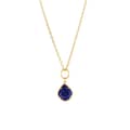 Blue Gemstone 925 Sterling Silver Gold Plated Vintage Geometric North Star Necklace 1