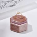 Moonstone Gemstone 925 Sterling Silver Gold Plated Raw Irregular Simple Ring 6