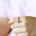 Larimar Gemstone 925 Sterling Silver Gold Plated Sky Clouds Ring 5