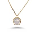 Lavender Amethyst Gemstone 925 Sterling Silver Gold Plated Star Starfish Crystal Necklace 1